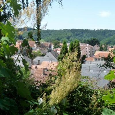 Vue sur la ville depuis les jardins
