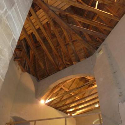 Charpente vue de l'intérieur